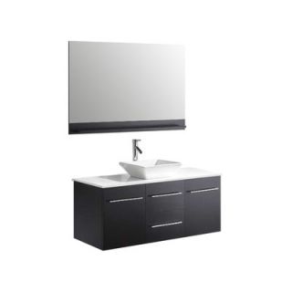 Virtu Ultra Modern 47 Single Bathroom Vanity Set with Mirror