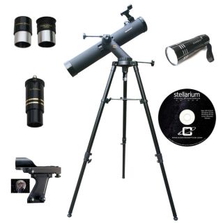 800mm x 80mm TRACKER Reflector Telescope with RED LED light Kit