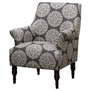 Candace Upholstered Arm Chair   Gray Medallion