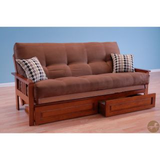 Christopher Knight Home Futon Frame in Honey Oak Wood with Suede
