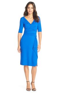 Adrianna Papell Draped Jersey Faux Wrap Dress