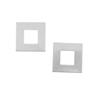 Silver Color Nickel Alloy Open Square Blanks   17.5x17.5mm 24 Gauge (2)