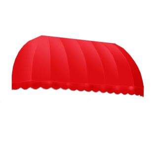 Awntech 172.5 in Wide x 48 in Projection Red Solid Elongated Dome Window/Door Awning