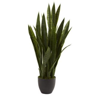 Nearly Natural Nearly Natural Sansevieria Floor Plant in Pot