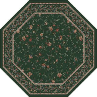 Milliken Hampshire Octagonal Green Transitional Tufted Area Rug (Common 8 ft x 8 ft; Actual 7.58 ft x 7.58 ft)