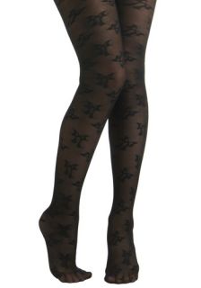 Betsey Johnson A bowed Time Tights  Mod Retro Vintage Tights