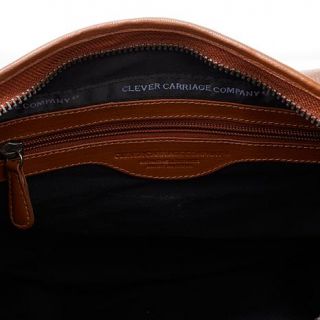 Clever Carriage Company St. Tropez Handcrafted Leather Hobo   7950037