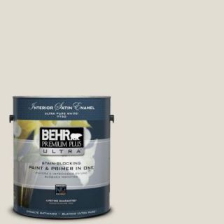 BEHR Premium Plus Ultra 1 gal. #ECC 15 2 Light Sandstone Satin Enamel Interior Paint 775001