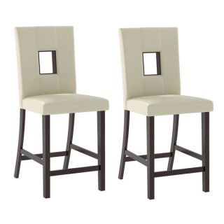 CorLiving Bistro White Leatherette Dining Chairs (Set of 2)   18025215
