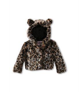 Juicy Couture Kids Teddy Fur Coat W Ears Toddler Little Kids Leopard