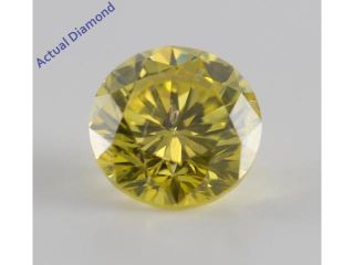 Round Cut Loose Diamond (2.63 Ct, Canary Yellow(Color Irradiated), SI2(Clarity Enhanced,Laser Drilled))