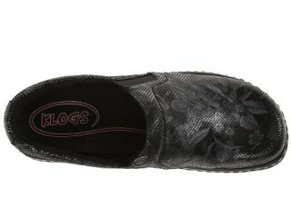 Klogs Naples Black Grey Flower, Shoes, Women