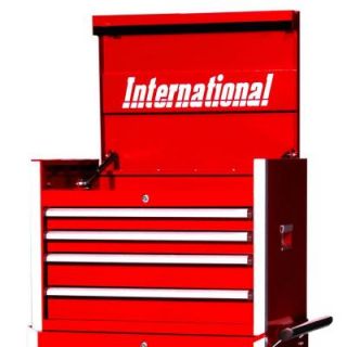 International Pro Series 27 in. 4 Drawer Top Chest, Red PRT 2704RD