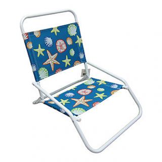 Essential Garden Low Back Beach Chair  Sea Life Pattern *Limited