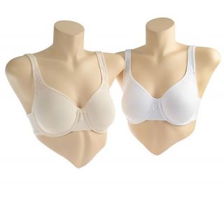 Breezies Set of 2 Bras with Applique Detail and UltimAir —