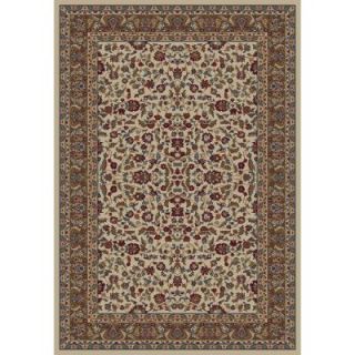 Concord Global Trading Jewel Kashan Ivory 6 ft. 7 in. x 9 ft. 3 in. Area Rug 40626
