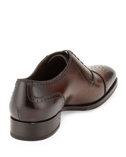 TOM FORD Austin Cap Toe Oxford Shoe, Brown
