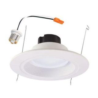 Halo 5 in. and 6 in. 3500K Matte White LED Recessed Retrofit Baffle Trim 80 CRI Module with 900 Lumens RL560WH9835R
