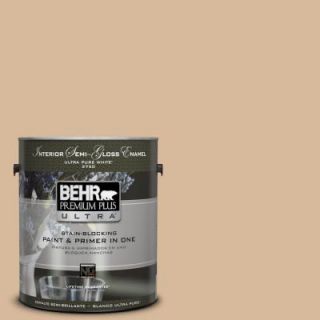 BEHR Premium Plus Ultra 1 gal. #S260 3 Dusty Gold Semi Gloss Enamel Interior Paint 375401