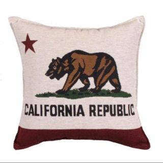 Set of 2 State Flag of California Square Decorative Tapestry Throw Pillows 17"