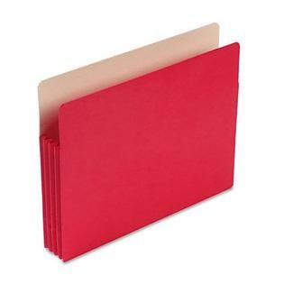 Smead 3 1/2 Expansion Tab File Pocket, Letter, Red   Office Supplies