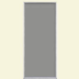 Masonite 32 in. x 80 in. Flush Silver Clouds Painted Steel Prehung Front Door No Brickmold in Vinyl Frame 49751