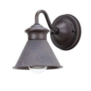 World Imports Dark Sky Essen Collection 1 Light Outdoor Bronze Short Arm Wall Sconce WI9002S89