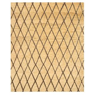 Hand knotted Morocco Ivory Jute Rug (8 x 10)