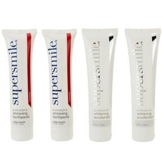 Supersmile 4 piece Teeth Whitening Toothpaste & Accelerator Set —