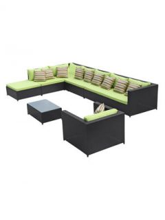Garden Sofa Outdoor with Cushion Set (7 PC) by Fine Mod Imports