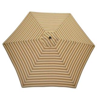 Plantation Patterns 9 ft. Aluminum Patio Umbrella in Wheaton Stripe Textured 9938 01222100