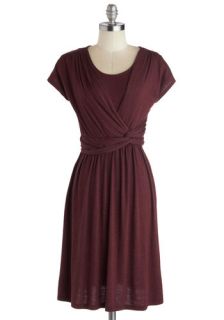 Take It to Art Dress in Burgundy  Mod Retro Vintage Dresses