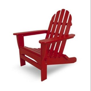 35" Recycled Earth Friendly Outdoor Patio Adirondack Chair   Sunset Red