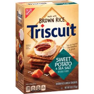 Nabisco Brown Rice Triscuit Sweet Potato & Sea Salt Brown Rice & Wheat Crackers, 9 oz