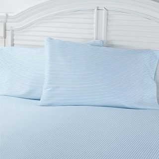 Jeffrey Banks Aqua Stripe Microfiber Pillowcase Pair   King   7809756
