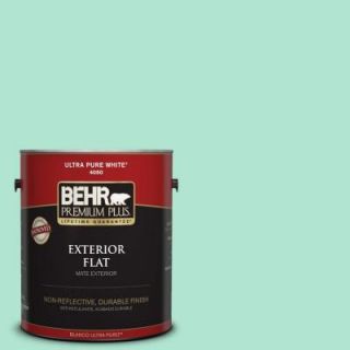 BEHR Premium Plus 1 gal. #P420 2 Crystal Rapids Flat Exterior Paint 405001