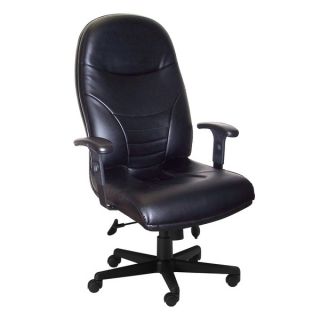 Mayline Comfort Series Black Leather Executive High back Chair
