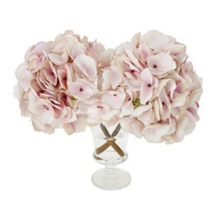 Hydrangea Blossoms in Glass Vase by Creative Displays, Inc.