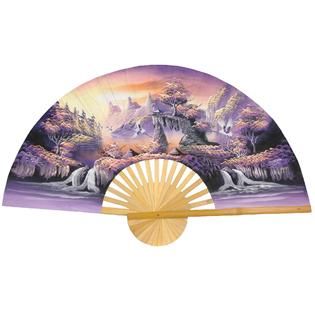 Oriental Furniture Glorious Dream Wall Fan   (Size 40W x 24H)