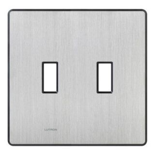 Lutron Fassada 2 Gang Toggle Wall Plate   Stainless Steel FW 2 SS