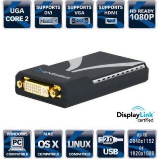 Sabrent USB DH88 Premium Multi Display USB 2.0 to DVI/VGA/HDMI Adapter