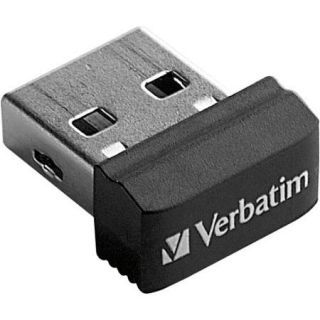 Verbatim 64GB Store 'n' Stay Nano USB Flash Drive   Black   64 GB   1 Pack
