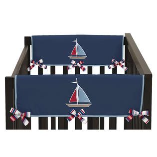 Sweet Jojo Designs Set of 2 Side Crib Rail Guard Covers for Nautical