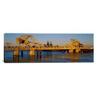 iCanvas Panoramic Drawbridge Across a River, the Sacramento San Joaquin River Delta, California Photographic Print on Canvas