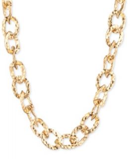 Lauren Ralph Lauren 36 Gold Tone Oval Link Necklace