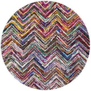 Safavieh Handmade Nantucket Multicolored Cotton Area Rug (4 Round)