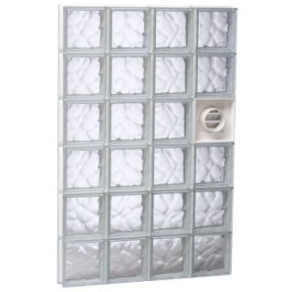 REDI2SET Wavy Glass Pattern Frameless Replacement Glass Block Window (Rough Opening 32 in x 44 in; Actual 31 in x 42.5 in)