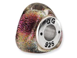 Sterling Silver Reflections Rainbow Dichroic Triangle Bead