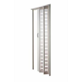 Spectrum 32 in. x 80 in. Century White Frosted Square Acrylic Accordion Door PRCE3280WHSQ