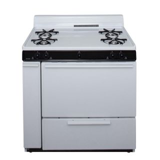 Premier Freestanding 3.9 cu ft Gas Range (White with Black Trim) (Common 36; Actual 36 in)